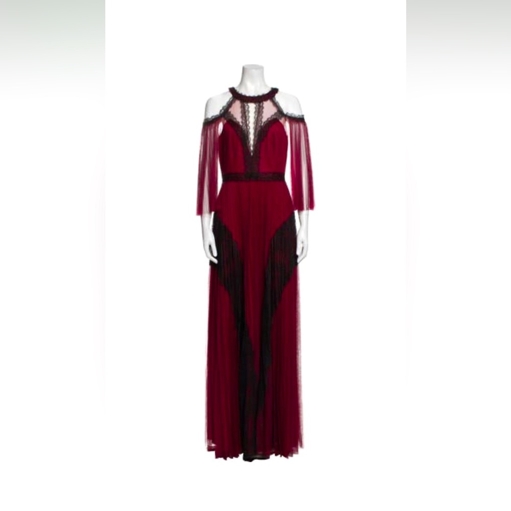 Marchesa Notte Color block Pattern Long Gown Brand-new